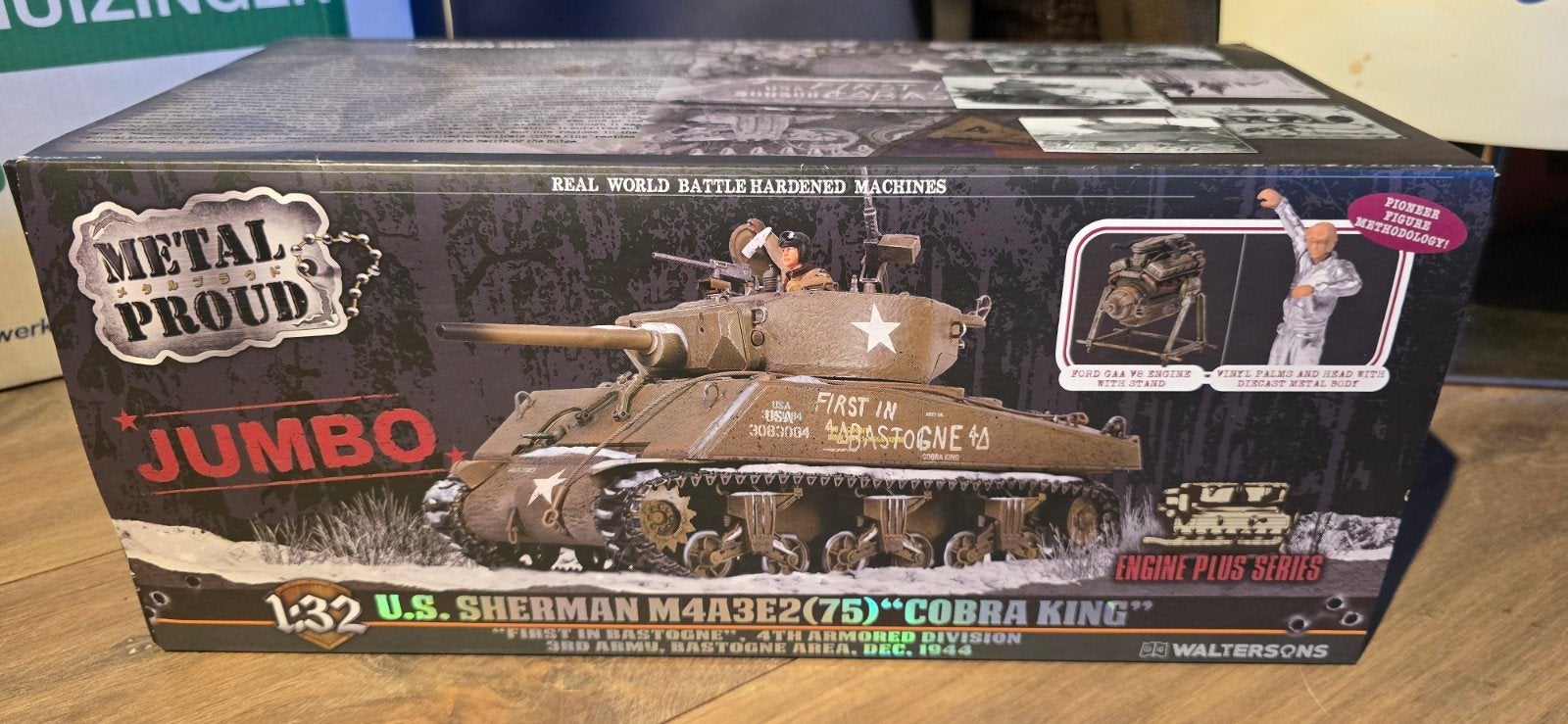 Waltersons 1:32 Sherman M4A3E2(75) "Cobra King" Tank, Ophalen of Verzenden