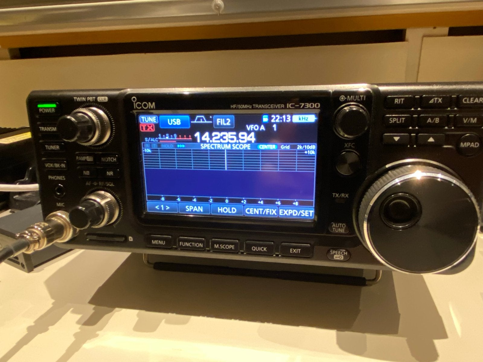 Icom IC-7300 HF/50MHz Transceiver te koop, Ophalen, Zo goed als nieuw, Zender en Ontvanger