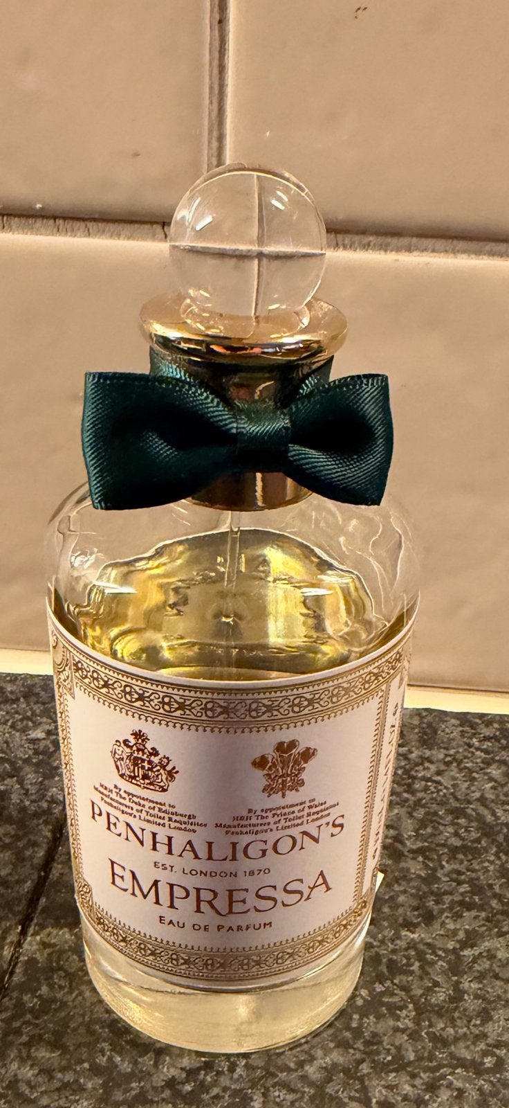 Penhaligon's Empressa 100 ml – Ca. 85% inhoud – Origineel, Ophalen of Verzenden, Zo goed als nieuw, Parfumfles