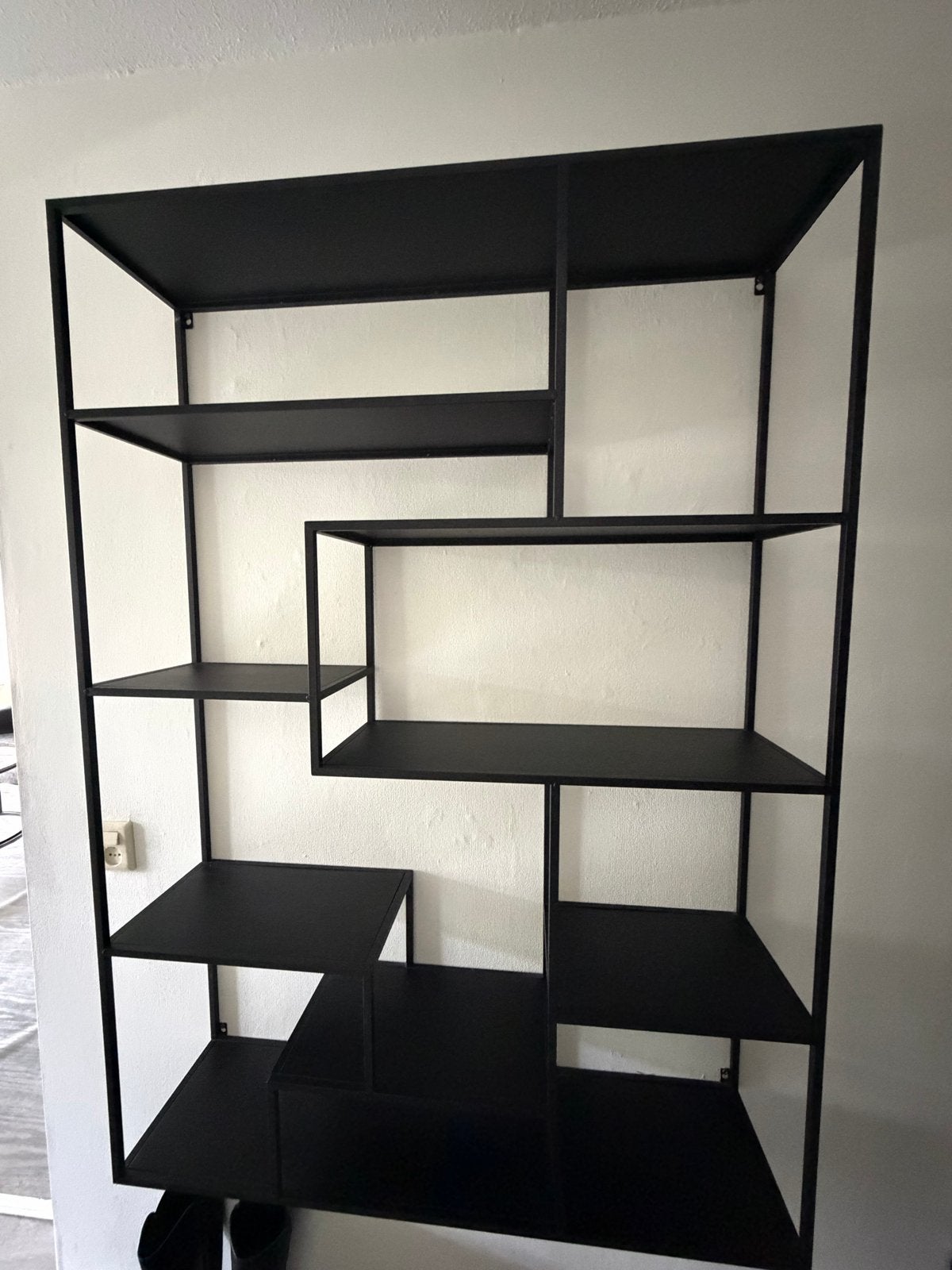 Zwarte Metalen vakkenkast - 140x100x25 cm