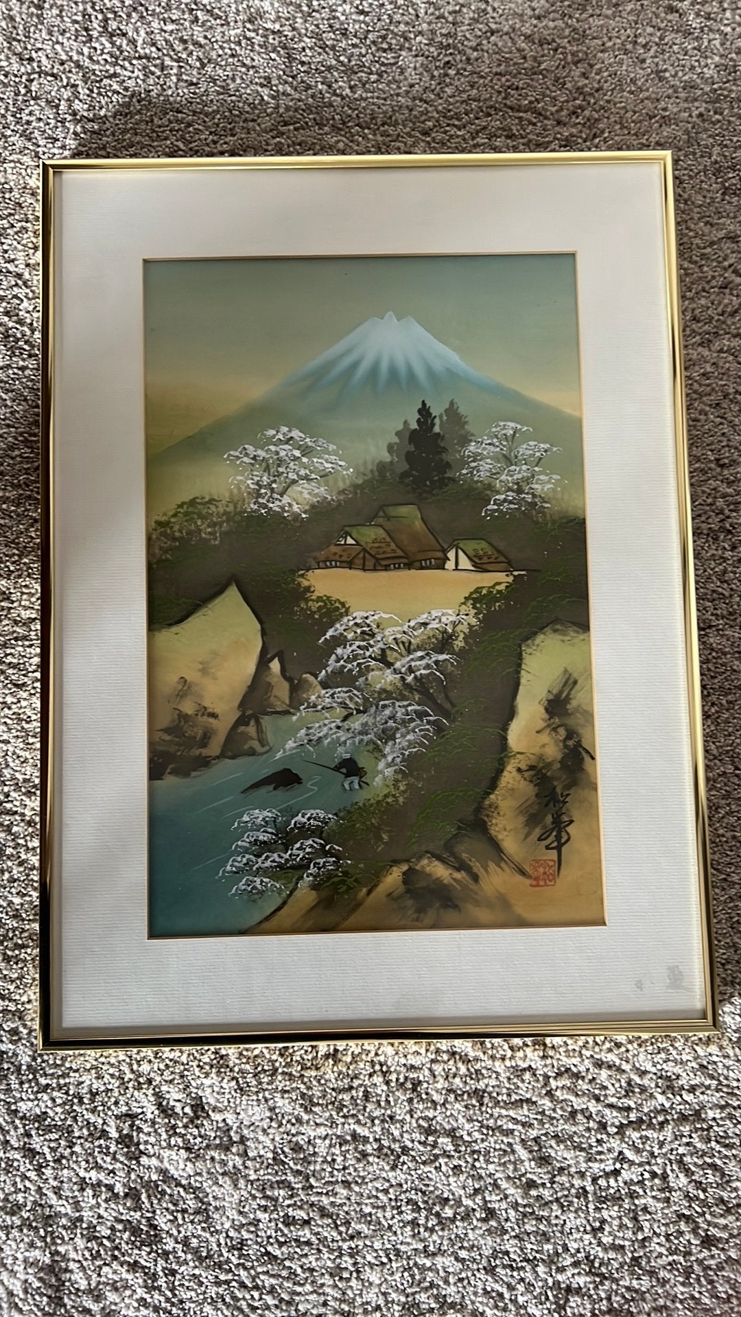 Shōka schilderij + lijst (traditioneel Japans), Ophalen of Verzenden
