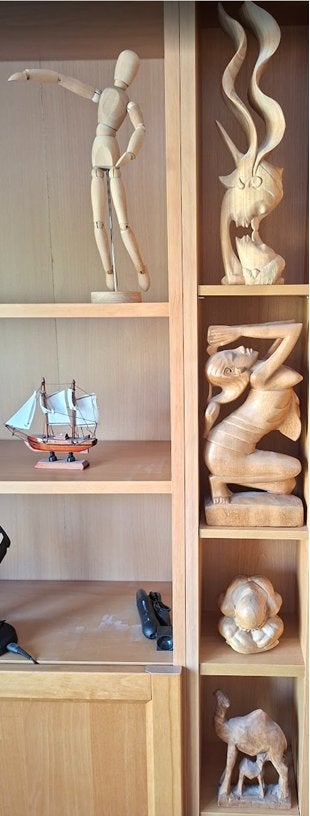Houten beeldjes, Ophalen, Houtsnijwerk, Minder dan 20 cm, Handgemaakt