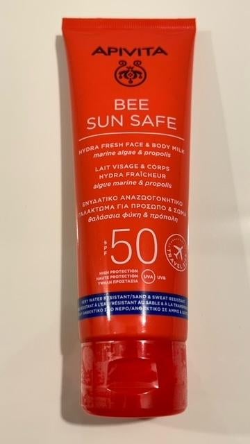 Apivita zonnecreme SPF50 100ml, Ophalen of Verzenden, Nieuw, Zonnebrand of After Sun
