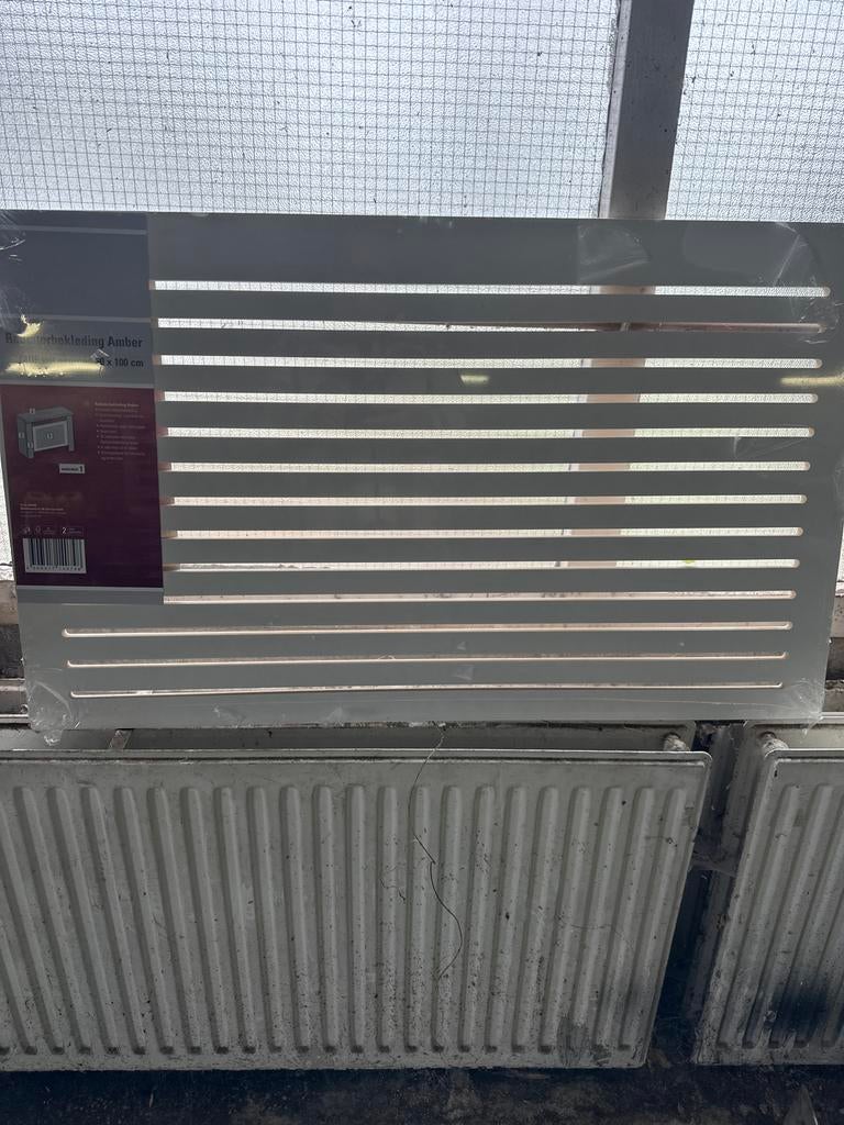 Radiatorbekleding Amber MDF wit gegrond 60x100cm - Paneel 1, Ophalen, Overige typen, Nieuw, 60 tot 150 cm