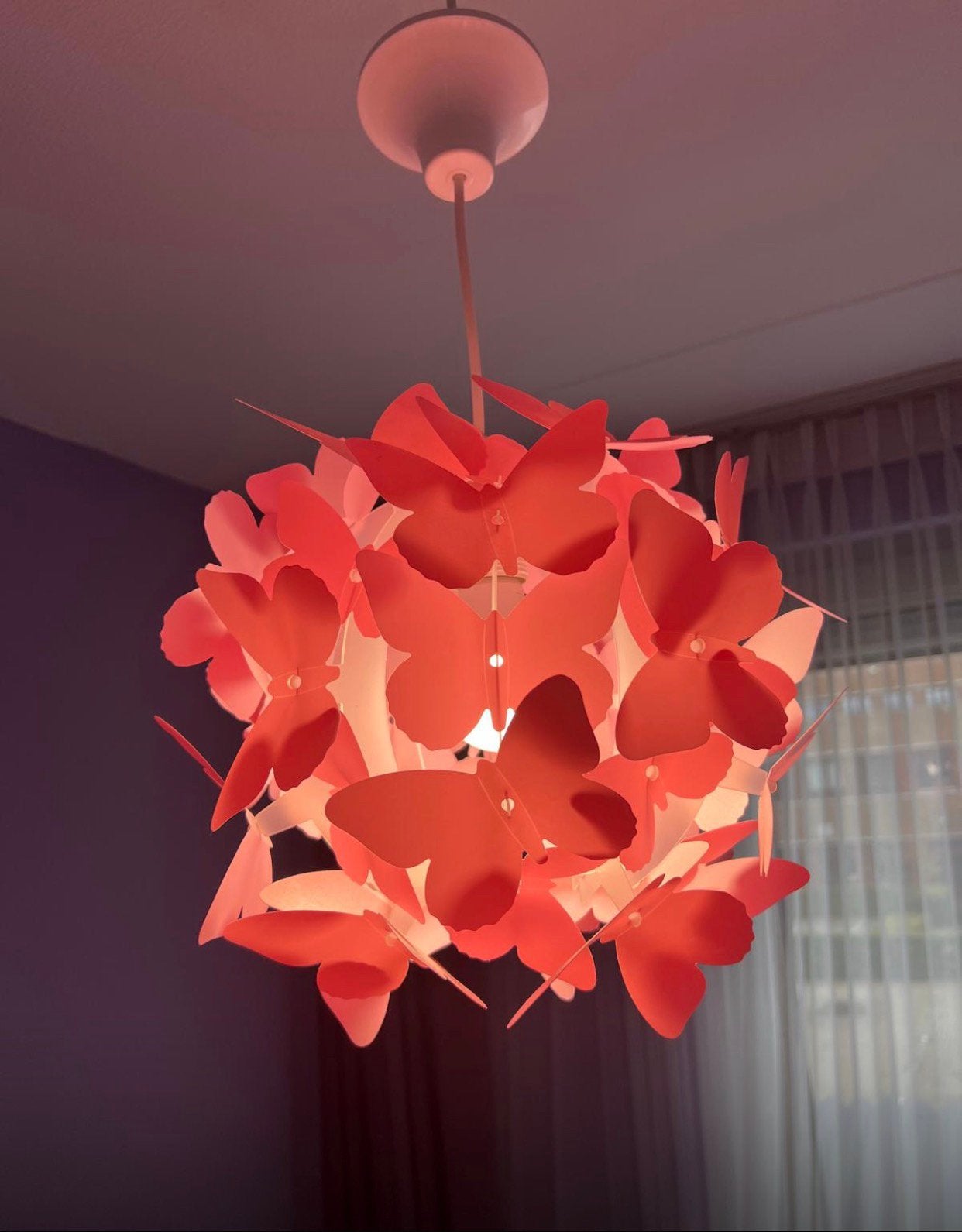 Vlinderlamp - Hanglamp met vlinders, Ophalen, Gebruikt, Kunststof