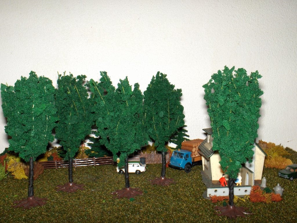 5 populieren 11cm. hoog Vero / Auhagen AANBIEDING, Overige merken, Natuur, Gelijkstroom of Wisselstroom, Nieuw