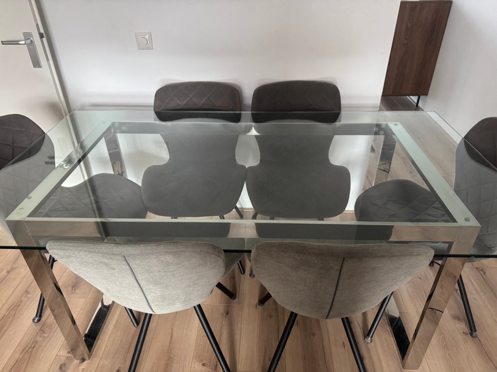 Eettafel en 4 stoelen, Ophalen, Gebruikt, 50 tot 100 cm, Vijf personen of meer