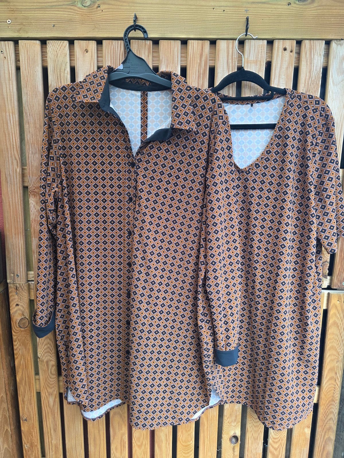 PLUS BASICS prachtige travelstof set maat 50, Kleding | Dames, Grote Maten, Overige typen, Plus Basics, Bruin, Ophalen of Verzenden