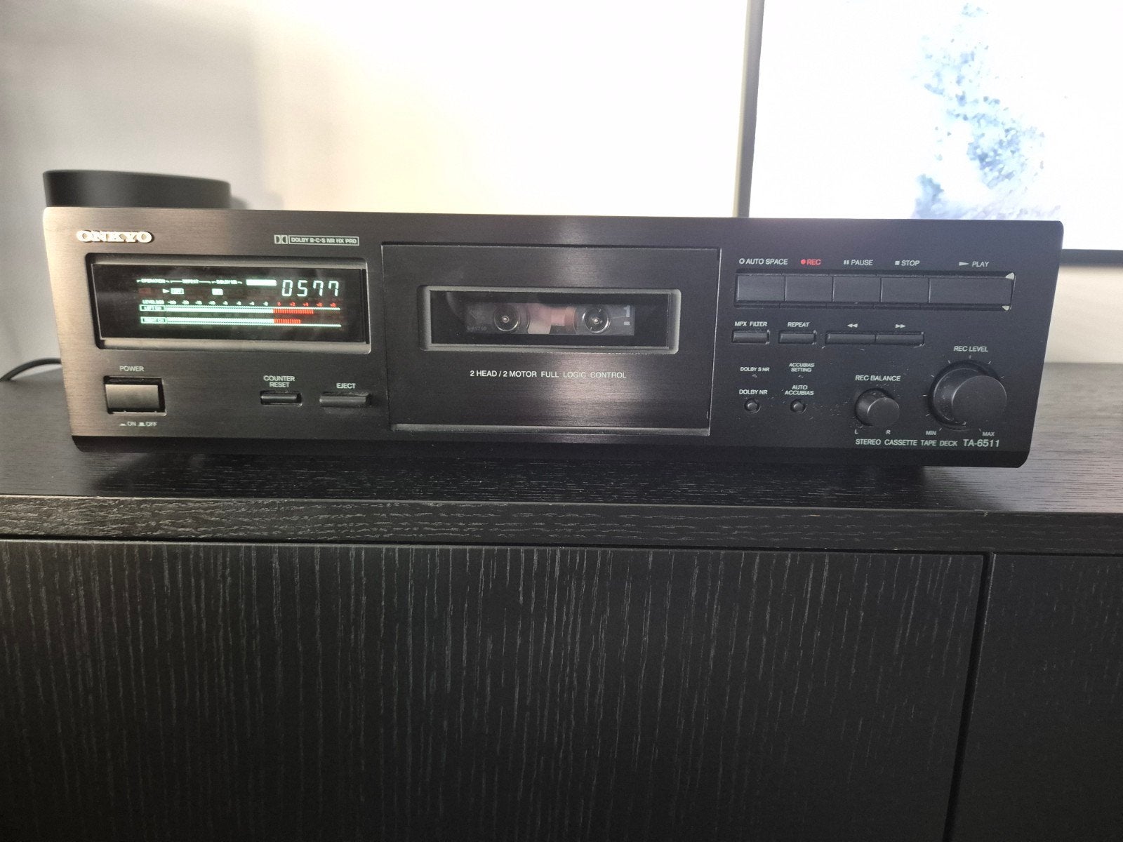 Vintage Onkyo TA-6511 Dolby B-C HX-Pro cassettedeck als nieu, Ophalen of Verzenden, Enkel, Overige merken, Tiptoetsen