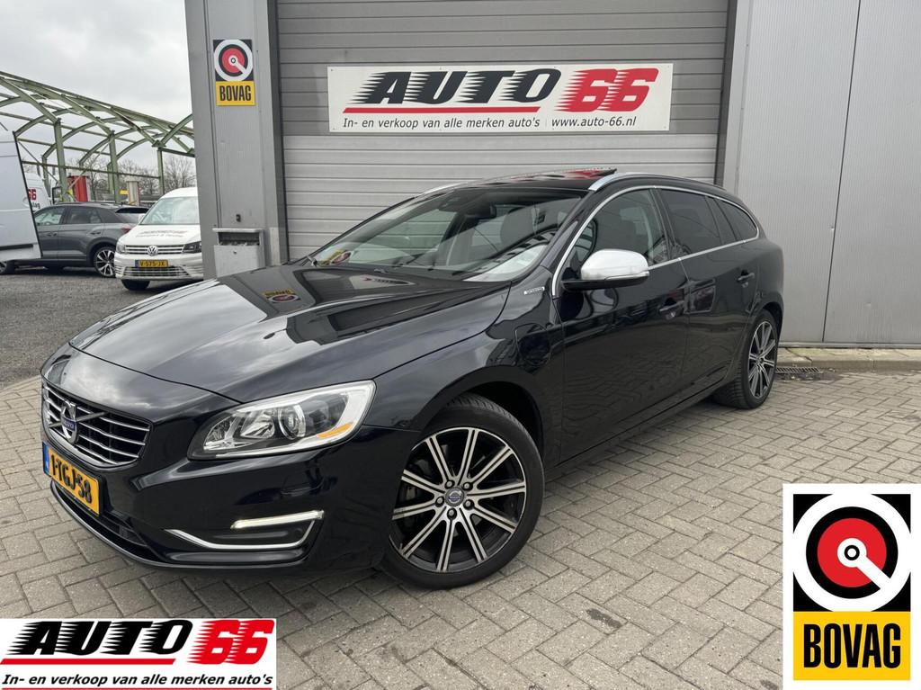 Volvo V60 2.4 D6 AWD Plug-In Hybrid Summum, Auto's, Volvo, Zwart, Zwart, Vierwielaandrijving, Te koop