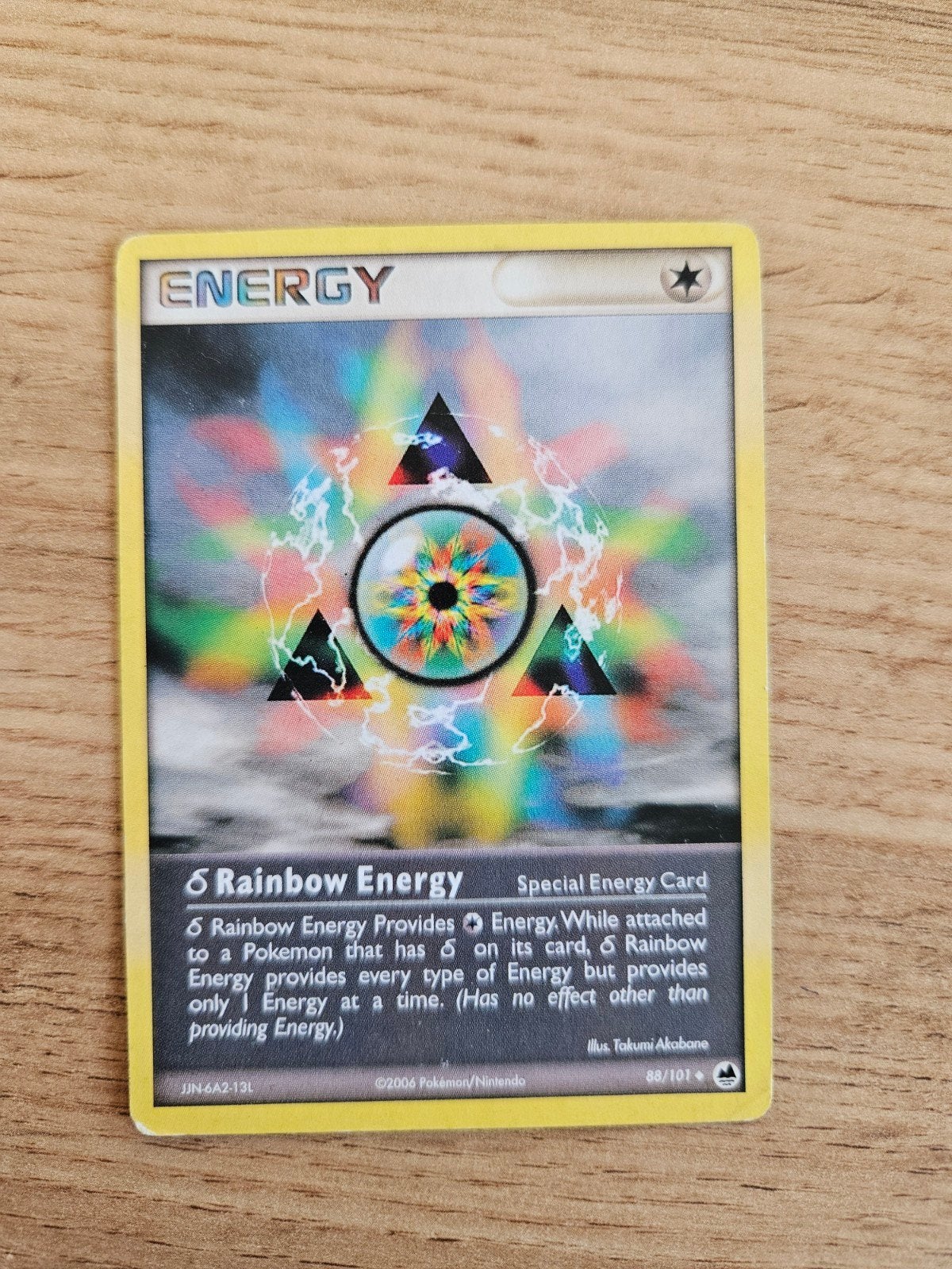 Pokemon Kaart Delta Rainbow Energy 9/107 Holo, Hobby en Vrije tijd, Ophalen of Verzenden, Gebruikt, Losse kaart