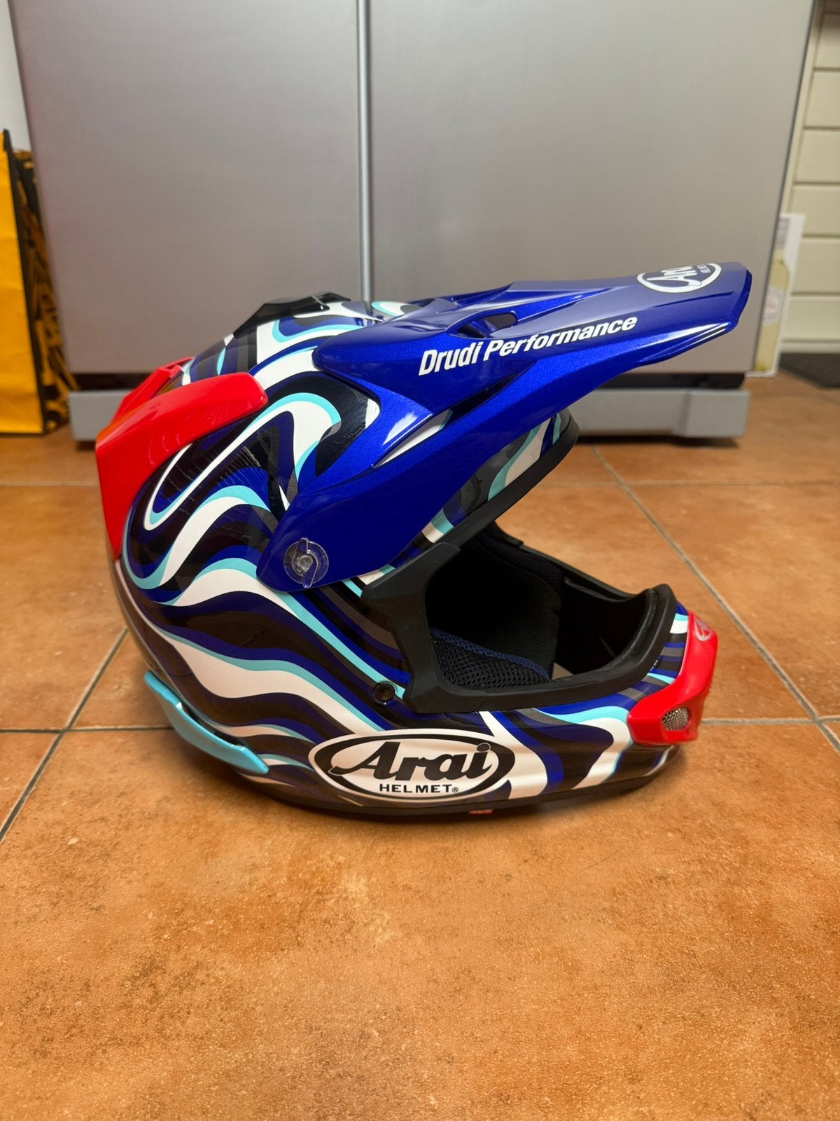 Arai mx-v evo stream bleu Z.G.A.N, Ophalen, Arai, Offroadhelm, S