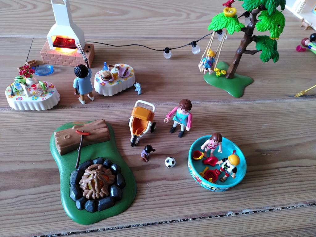 Playmobil BBQ set met werkende lampjes en accessoires, Kinderen en Baby's, Speelgoed | Playmobil, Ophalen, Gebruikt, Complete set