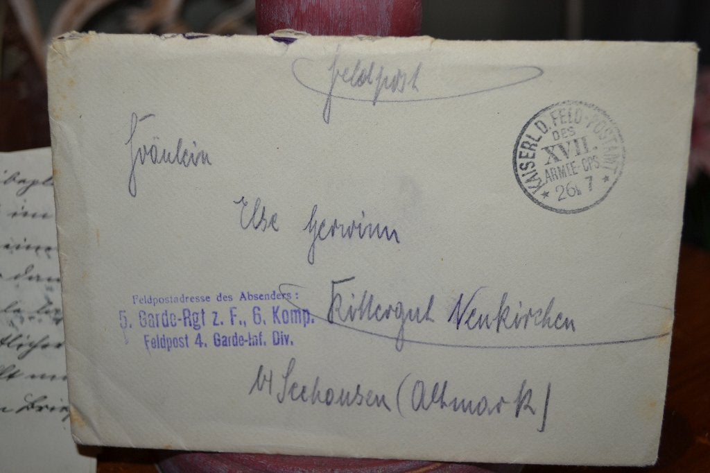 duitsland feldpost brief enveloppe 1917 wo1, Ophalen of Verzenden, Overige soorten, Nederland, Foto of Poster