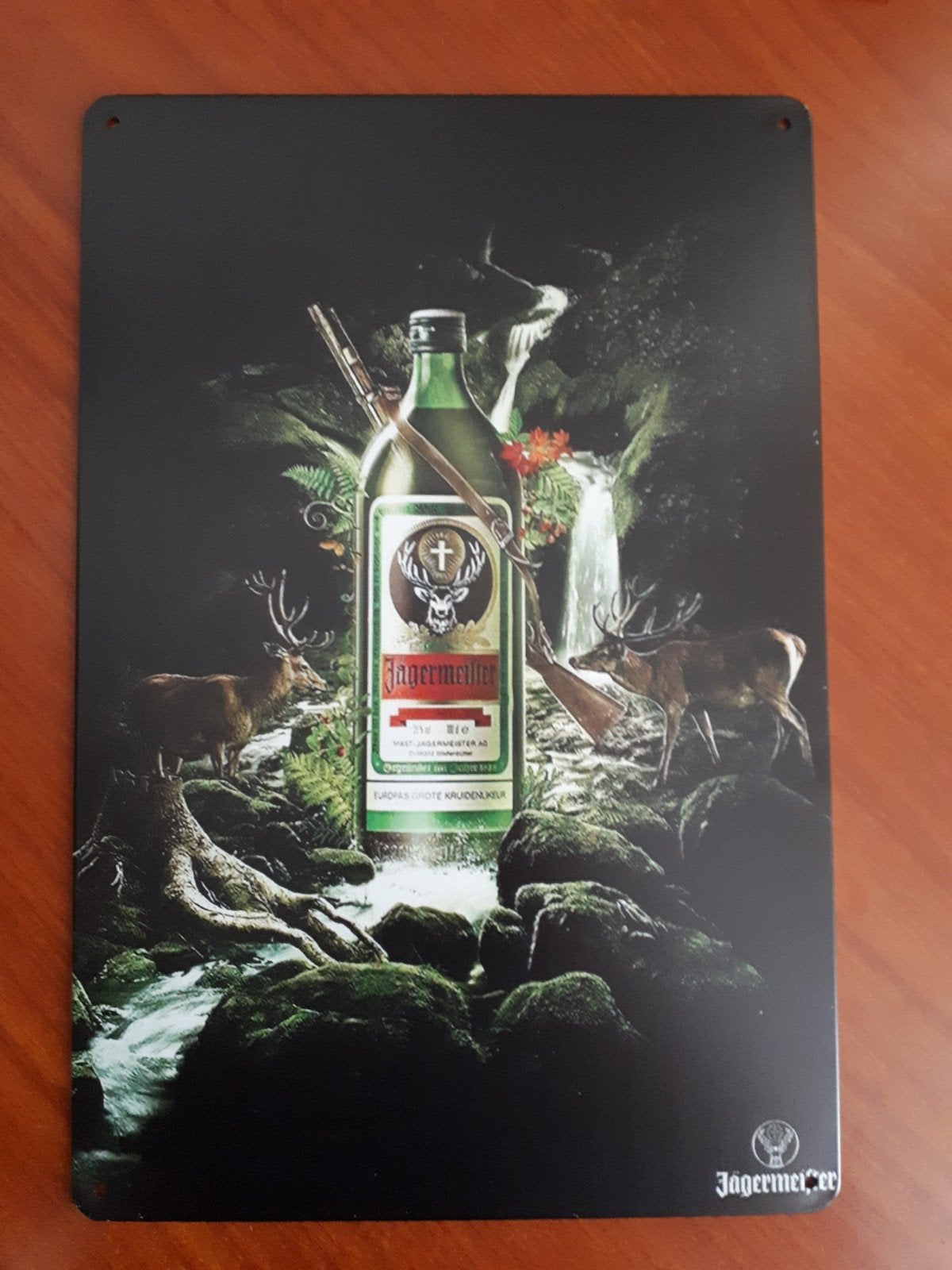 Jagermeister 20x30 cm Metalen Reclamebord, Verzamelen, Ophalen of Verzenden, Nieuw, Reclamebord
