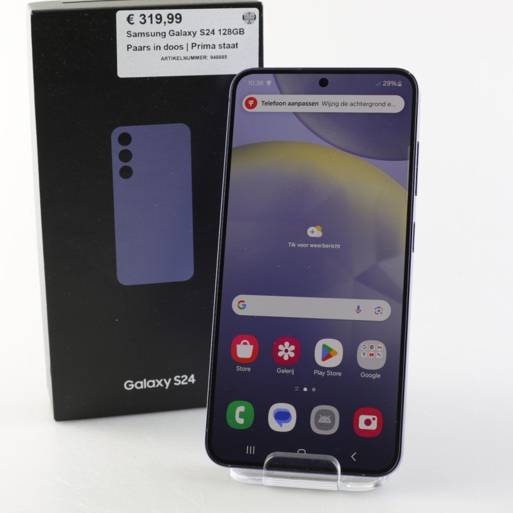 Foto 3 van Samsung Galaxy S24 128GB Paars in doos | Prima staat