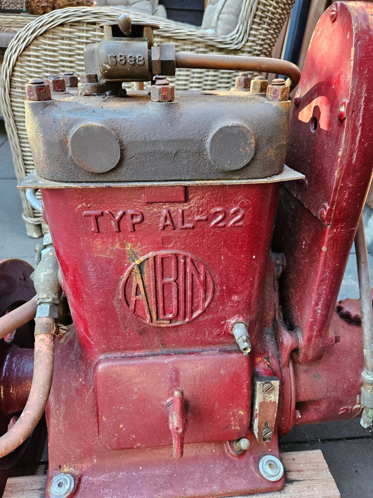 Albin Bootmotor Type AL-22 - Vintage Scheepsmotor, Watersport en Boten, Ophalen of Verzenden, Gebruikt