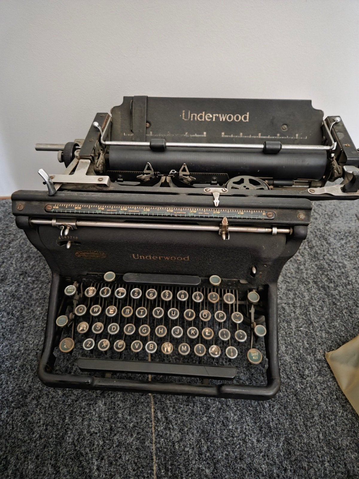 Underwood 538 typemachine, Ophalen, Gebruikt
