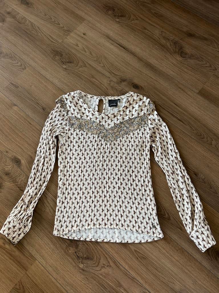 Poools blouse maat 38, Maat 38/40 (M), Beige, Ophalen of Verzenden, Zo goed als nieuw