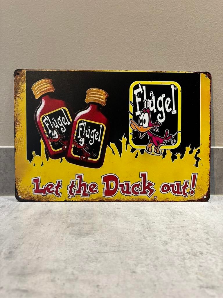 Mancave Bar Café Wanddecoratie metalen bordje merk Flügel, Ophalen of Verzenden, Zo goed als nieuw, Reclamebord