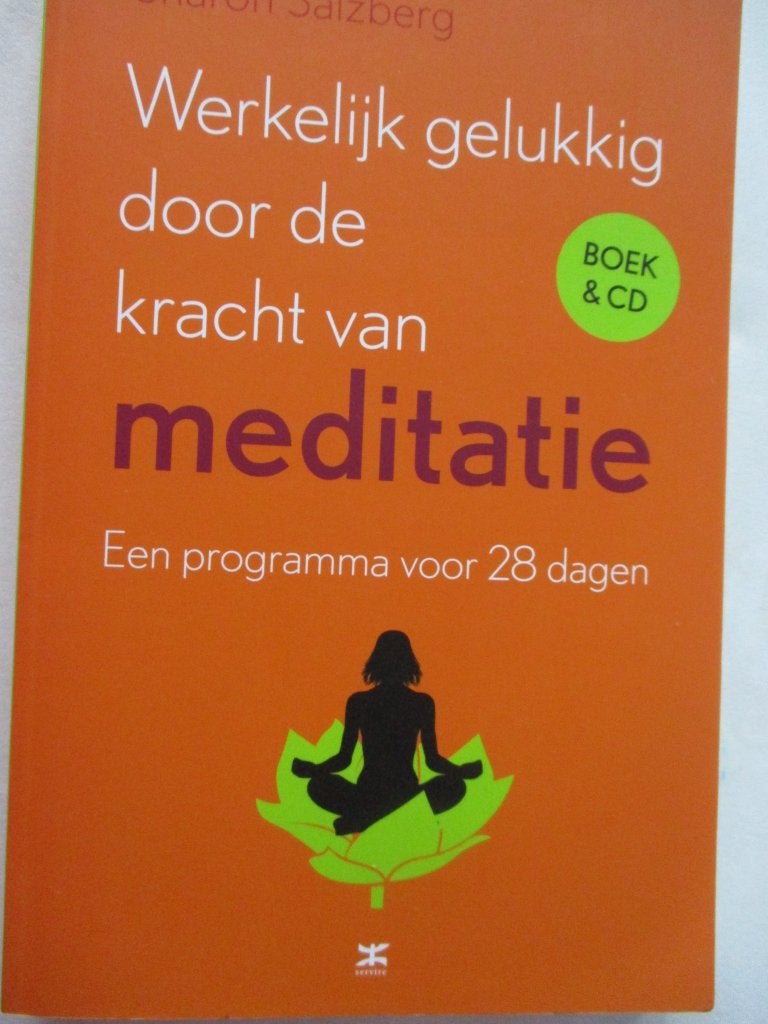 Werkelijk gelukkig door de kracht van meditatie.Sharon Salzb, Ophalen, Meditatie of Yoga, Zo goed als nieuw, Instructieboek