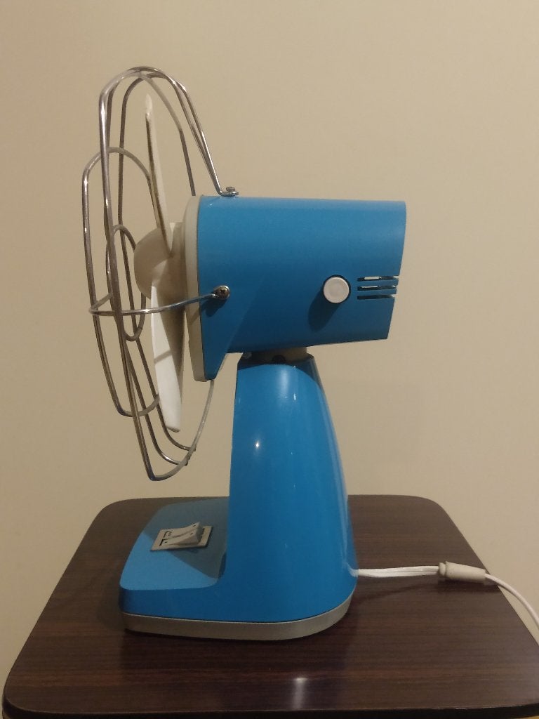 vintage italiaanse ventilator, Witgoed en Apparatuur, Ventilatoren, Ophalen of Verzenden, Gebruikt, Tafelventilator