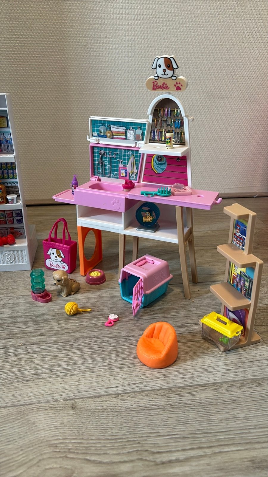 Barbie Dierenwinkel en Supermarkt Speelset, Ophalen, Gebruikt, Barbie