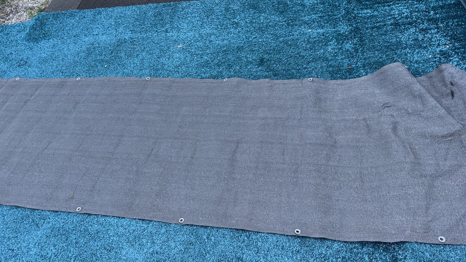 Balkondoek lang donker grijs, Tuin en Terras, Gebruikt, Ophalen of Verzenden, 200 cm of meer, 150 tot 200 cm