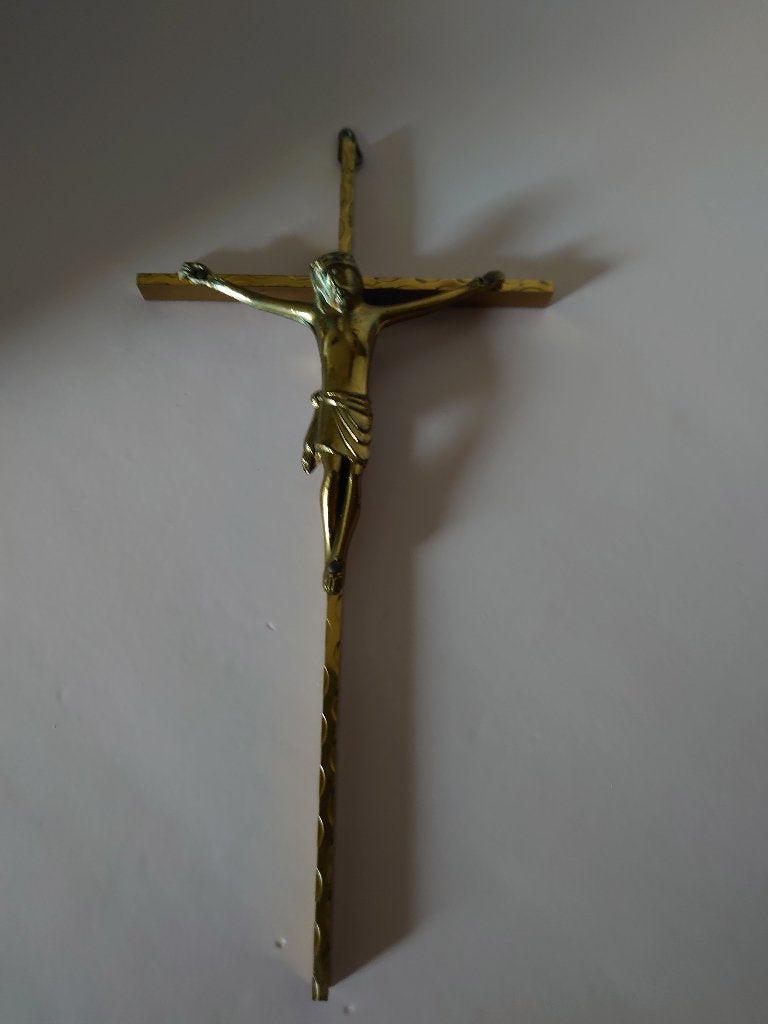 Kruis van Messing of brons, Antiek en Kunst, Antiek | Koper en Brons, Ophalen, Brons