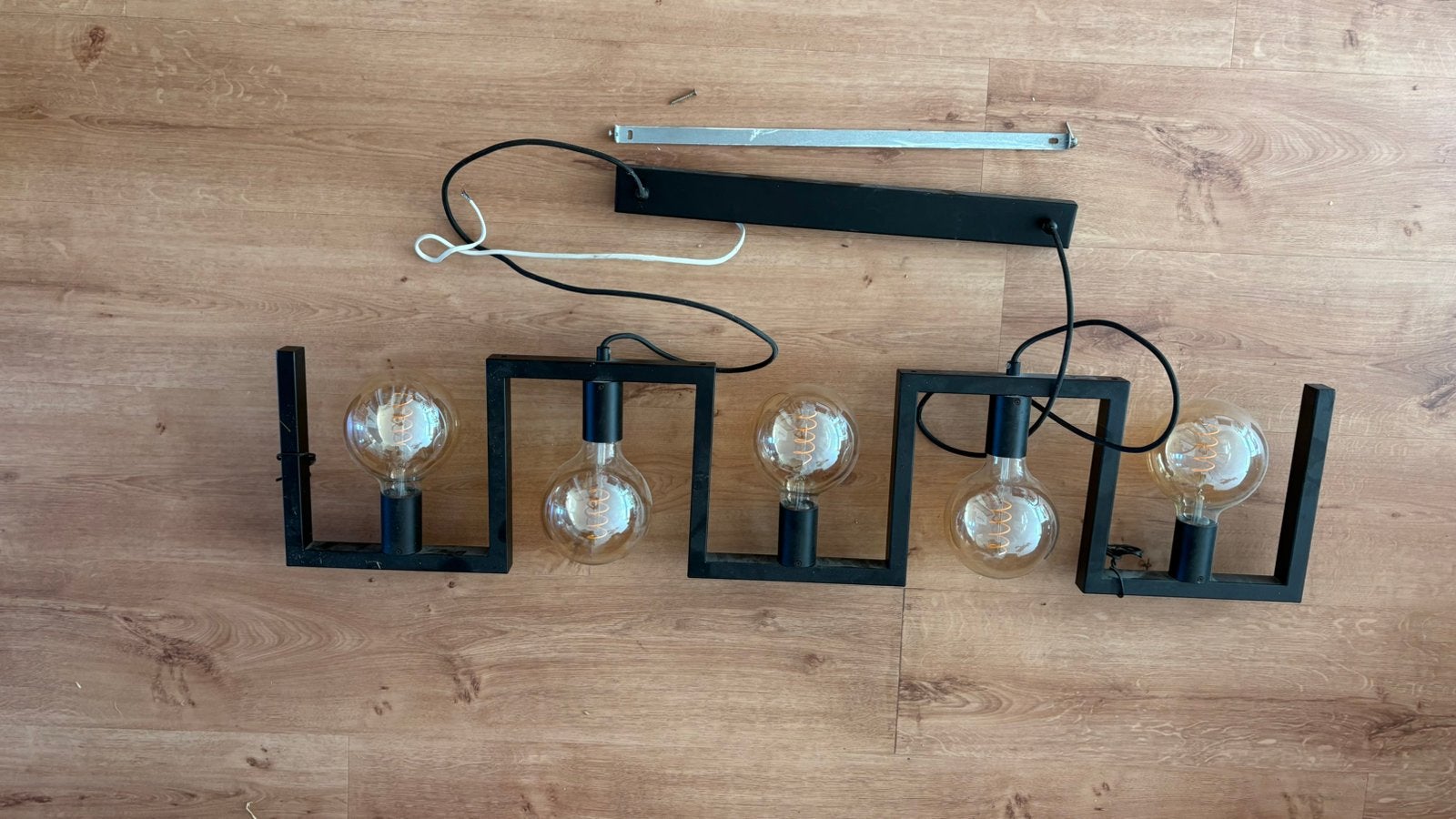 Stoere industriele lamp met 5 led lichtbronnen, Huis en Inrichting, Lampen | Wandlampen, Ophalen, Zo goed als nieuw, Metaal