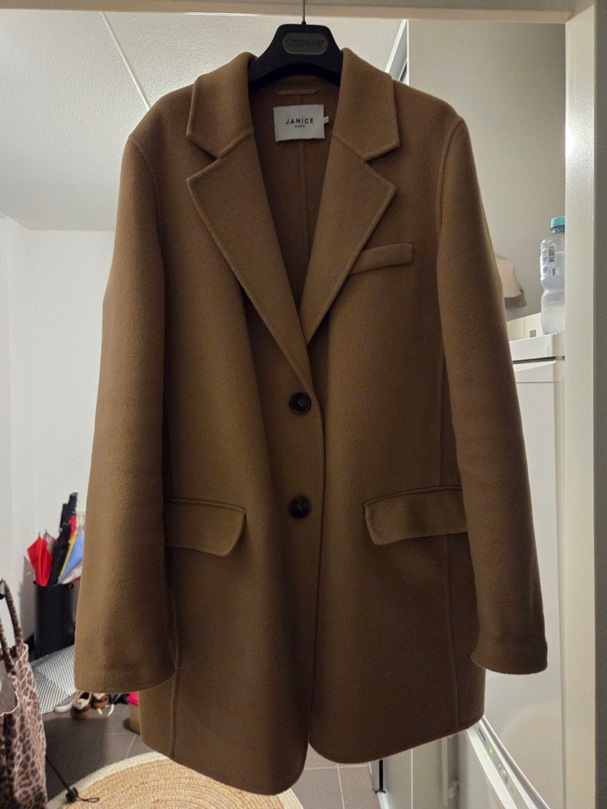 wollen camel blazer  Janice naat 40, Ophalen of Verzenden, Zo goed als nieuw, Maat 38/40 (M), Bruin