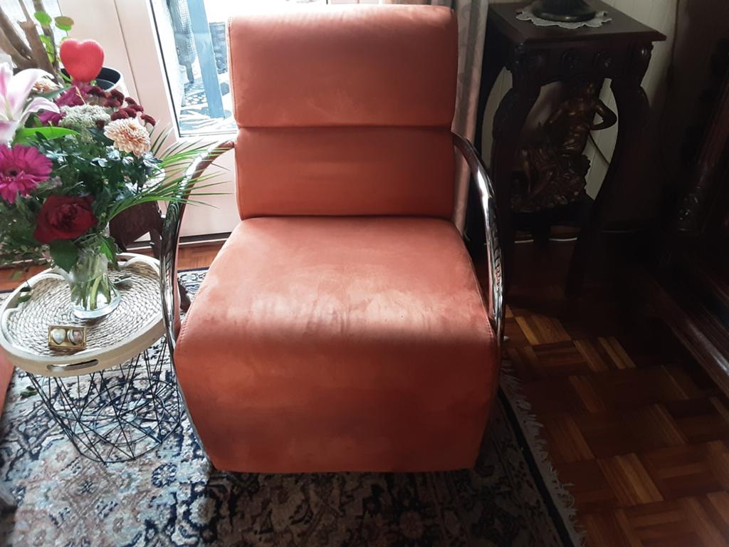 2 fauteuils. Kleur oranje, Huis en Inrichting, Fauteuils, Ophalen, Gebruikt, Minder dan 75 cm, 50 tot 75 cm