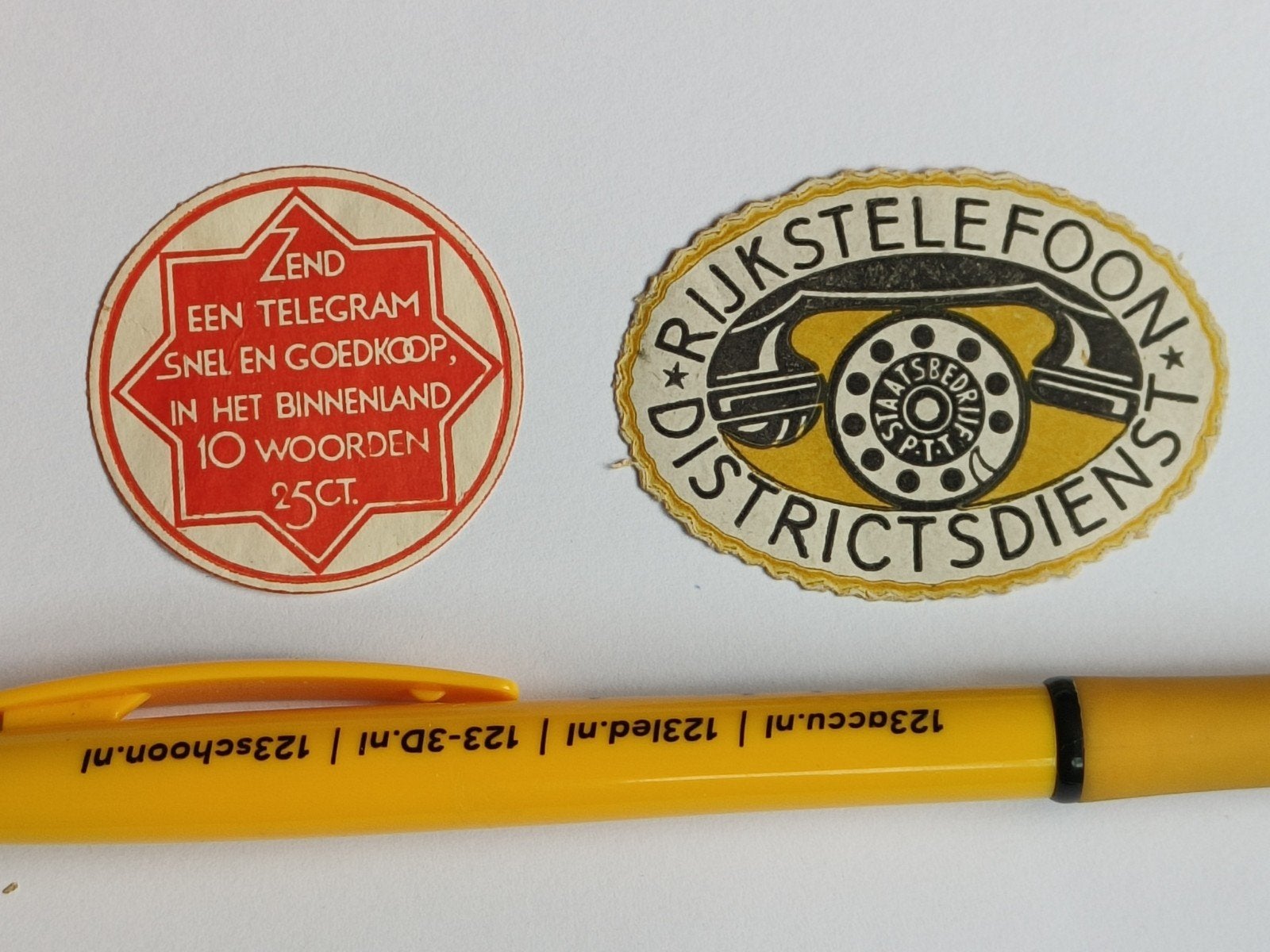 DE KOO, ZEGELS PTT, TELEGRAM, RIJKSTELEFOON., Ophalen of Verzenden, Gebruiksvoorwerp