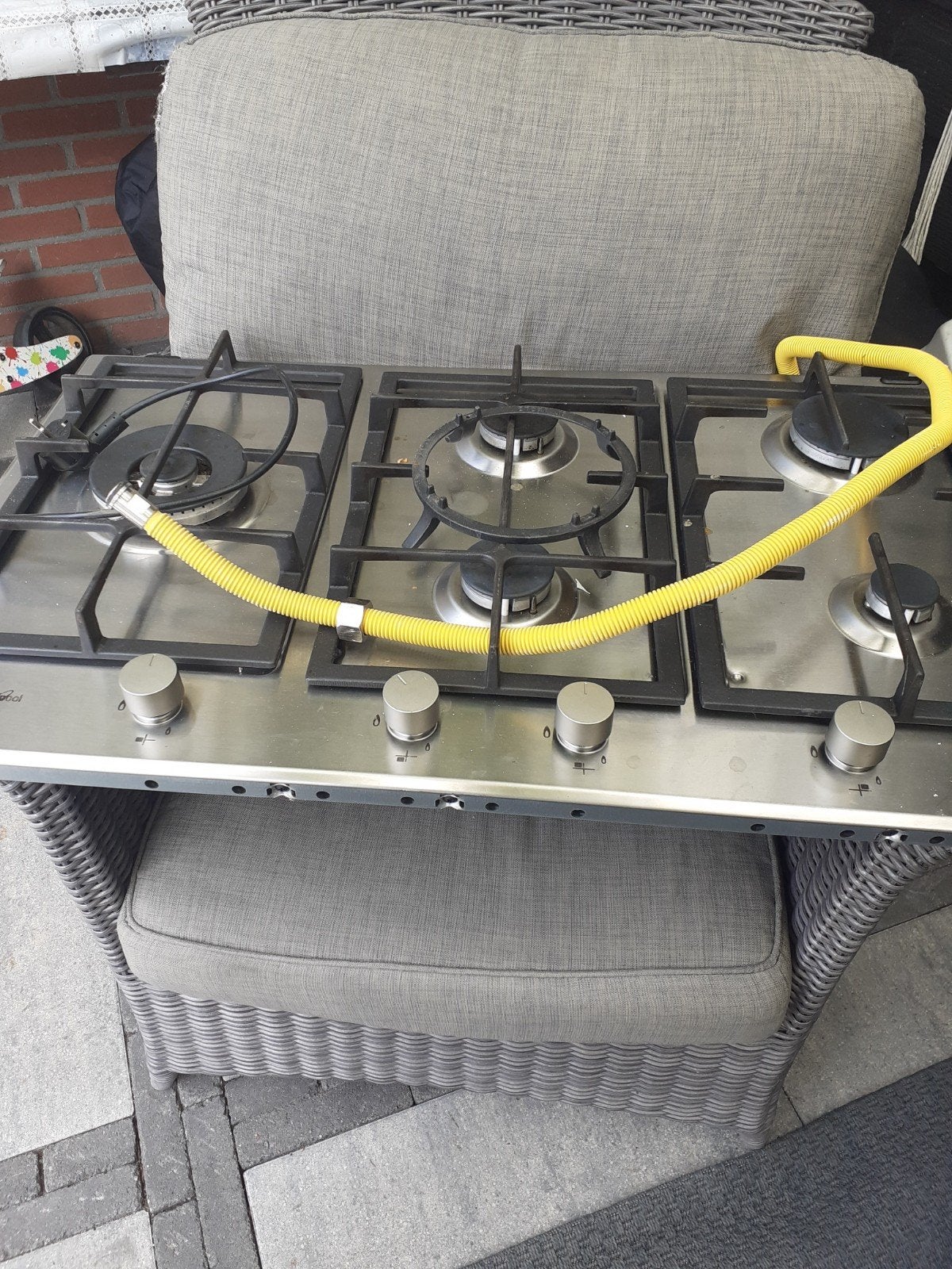 Whirlpool  inbouw gaskookplaat, Witgoed en Apparatuur, Kookplaten, Ophalen, Zo goed als nieuw, Inbouw, Gas