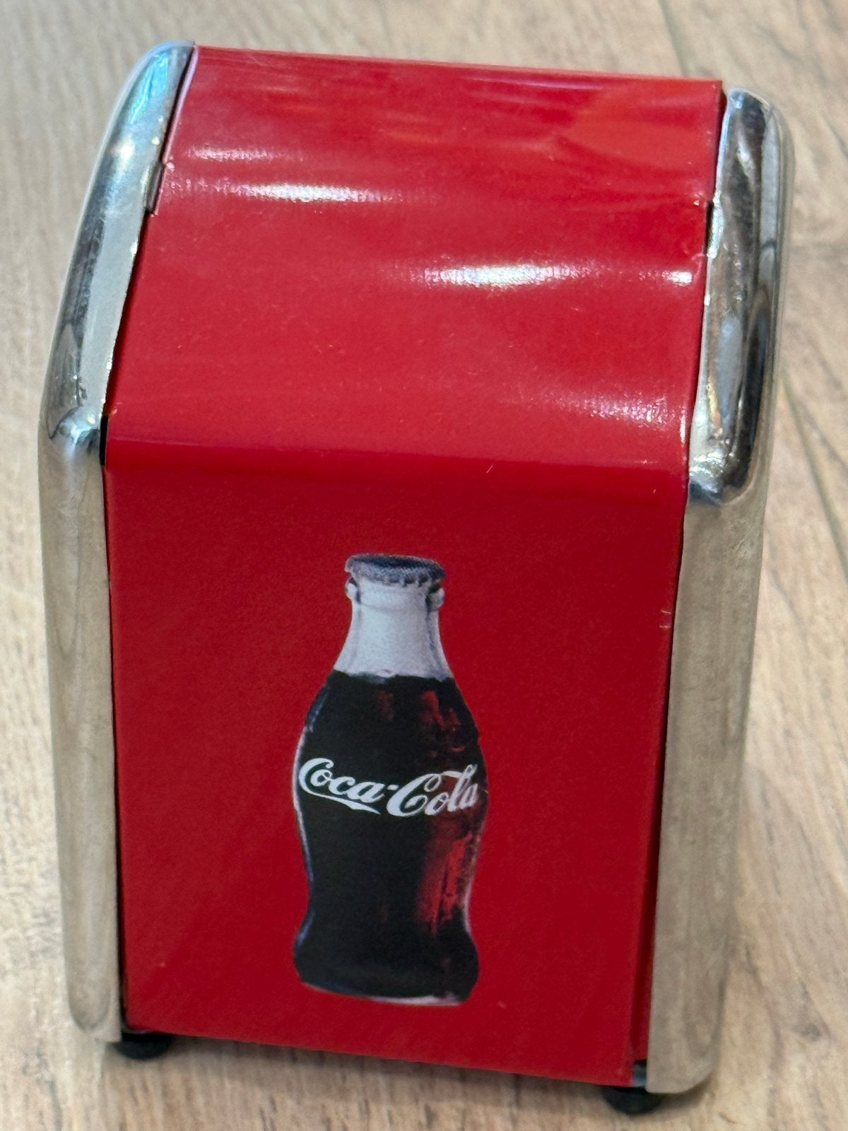 Coca Cola servethouder retro met 4 pakjes servetten, Coca cola, Nieuw, Ophalen of Verzenden