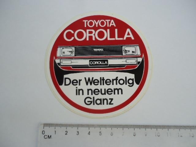 sticker oud Toyota Corolla autooldtimer japan retro car, Verzenden, Zo goed als nieuw, Bedrijf of Vereniging