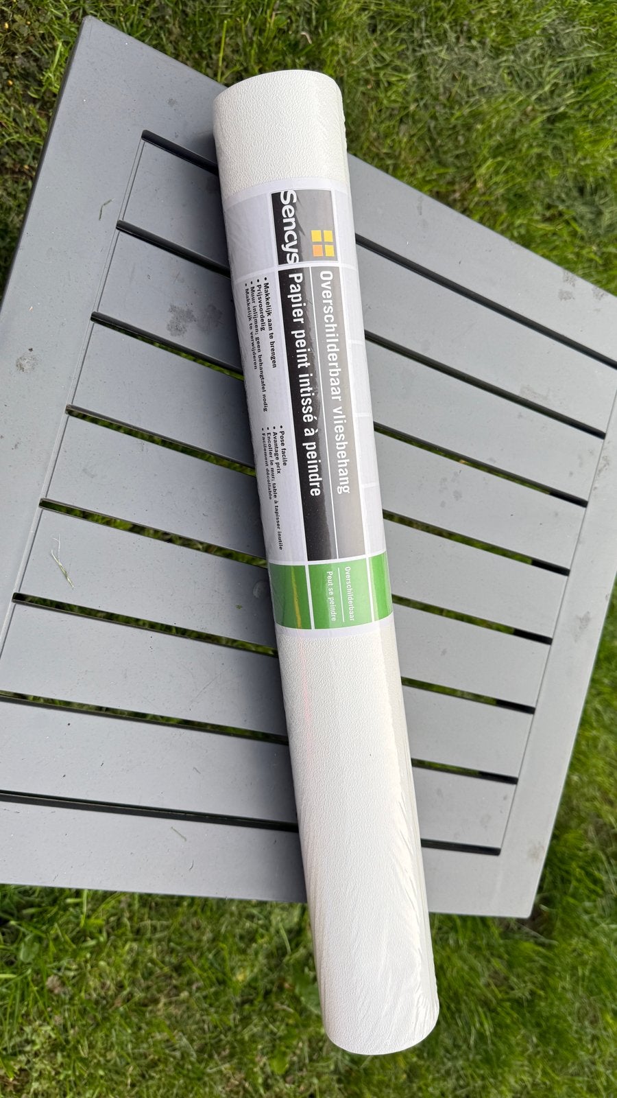 Sencys Vliesbehang Overschilderbaar Wit - 4 Rollen Nieuw, Ophalen, Vliesbehang, Wit, Overige merken