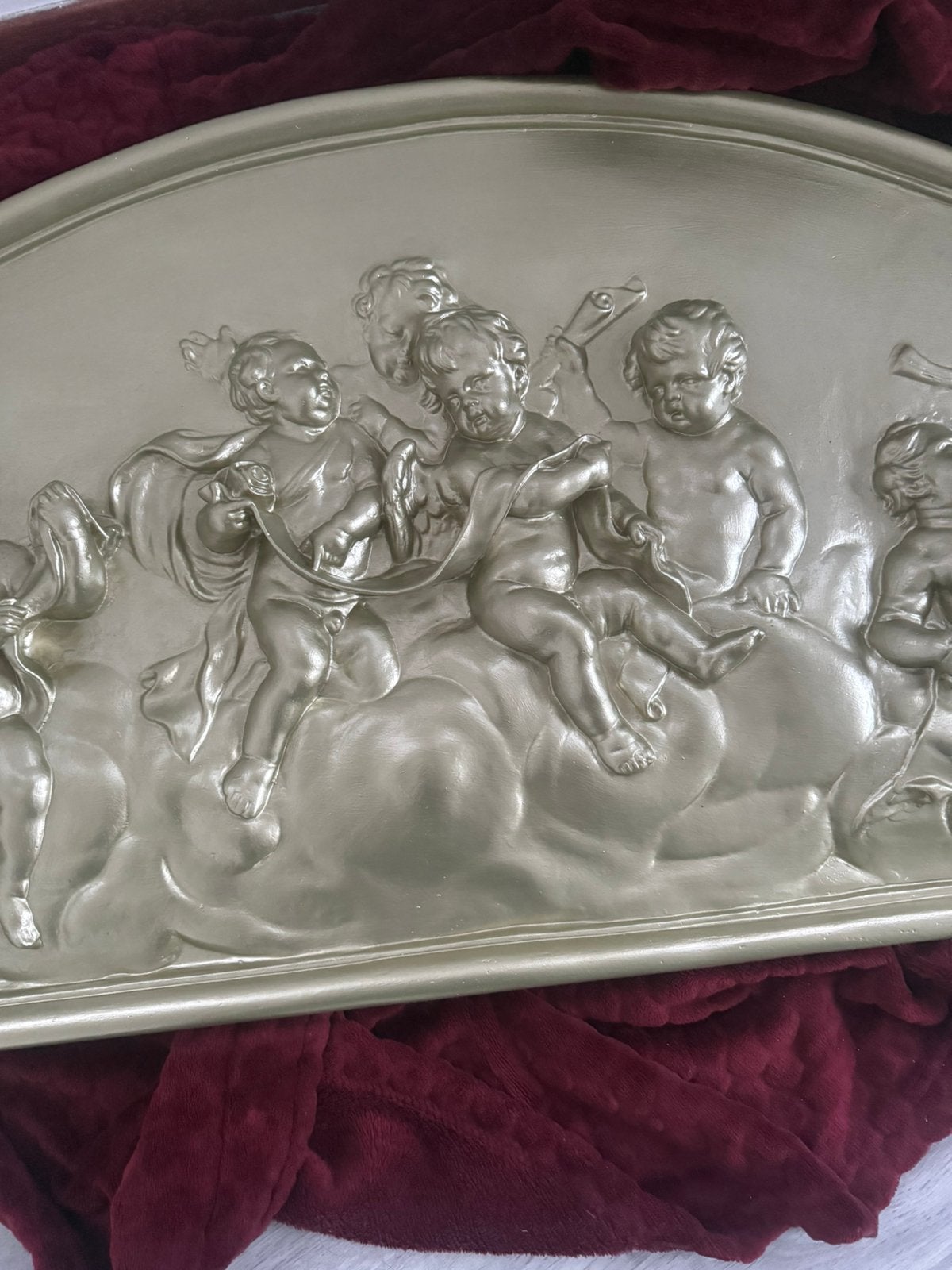 Gipsen ornament engelen breed en zwaar nu 30 eueo, Antiek en Kunst, Ophalen of Verzenden