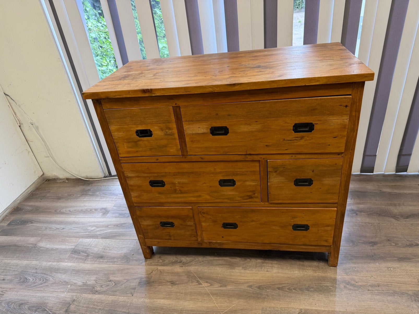Ladenkast teak, Huis en Inrichting, Kasten | Ladekasten, Gebruikt, 100 tot 150 cm, 50 tot 75 cm, Teakhout, Ophalen