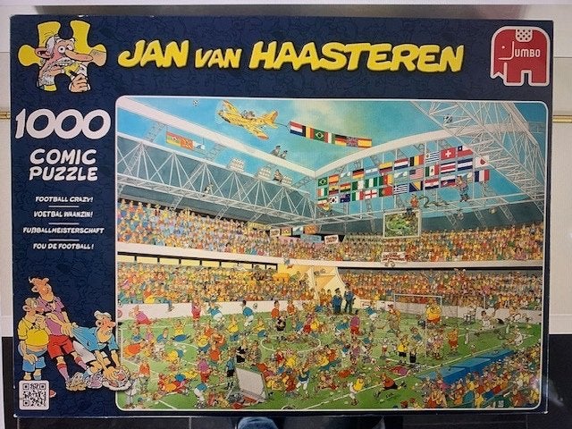 Voetbalgekte, Jan van  Haasteren legpuzzel, Hobby en Vrije tijd, Denksport en Puzzels, Ophalen of Verzenden, 500 t/m 1500 stukjes