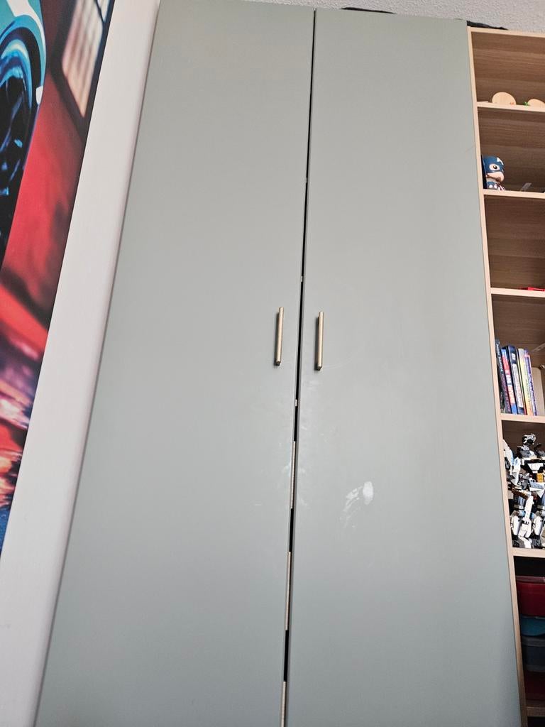 IKEA Pax Reinsvoll deuren, grijsgroen, 50x229 cm, Huis en Inrichting, Kasten | Kledingkasten, Gebruikt, 200 cm of meer, Minder dan 25 cm