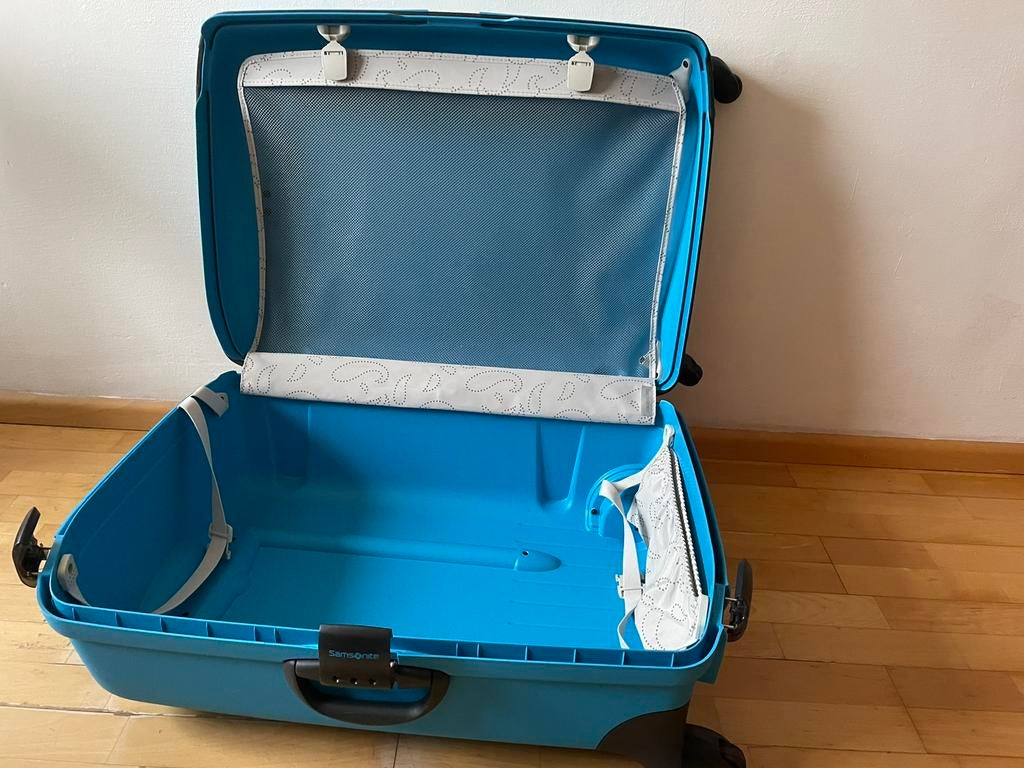 Verrijdbaar Samsonite koffer met nummerslot, Ophalen, Zo goed als nieuw, Hard kunststof