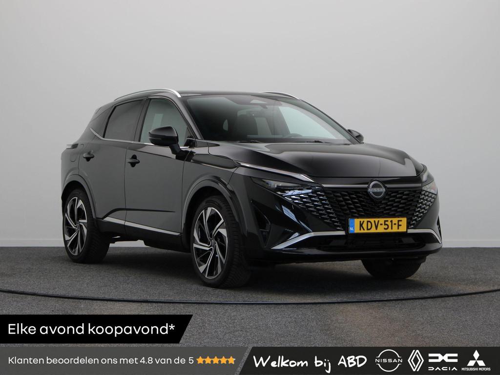 Nissan Qashqai 1.3 MHEV Xtronic Tekna Plus | Lederen bekledi, Euro 6, 4 cilinders, Adaptive Cruise Control, Zwart