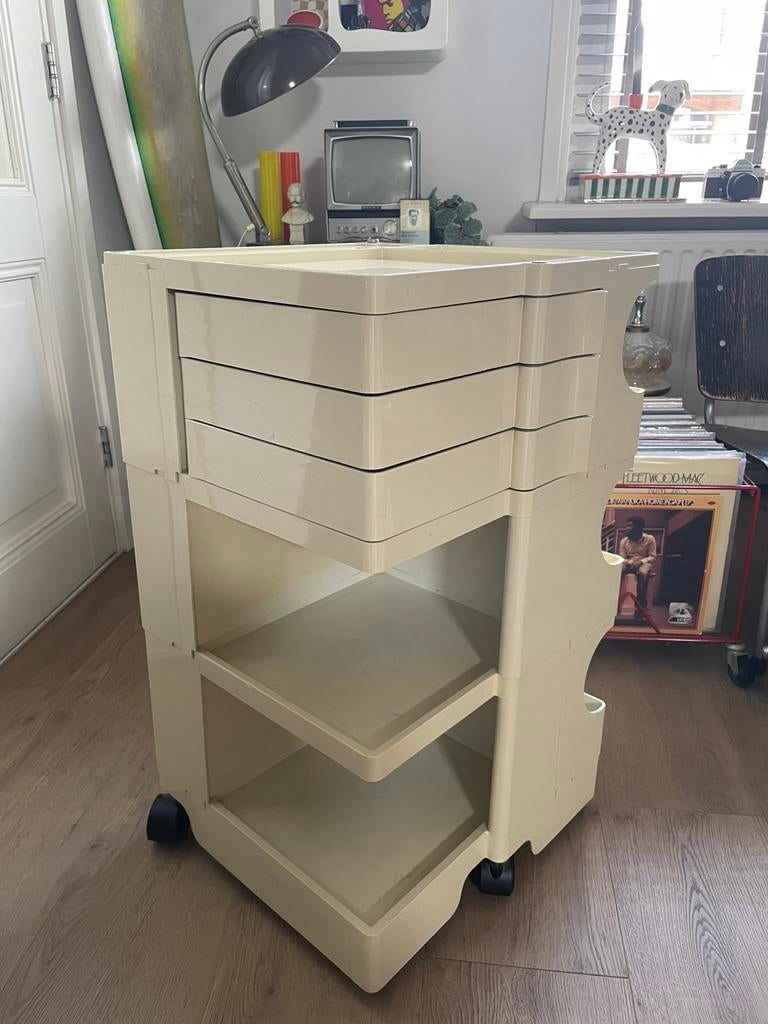 Originele Boby Trolley 3‑module, ontworpen door Joe Colombo, Ophalen