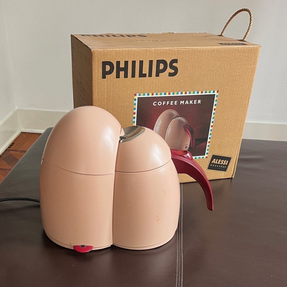 Philips Alessi koffiezetapparaat model HD 2004, Witgoed en Apparatuur, Koffiezetapparaten, Afneembaar waterreservoir, Koffiemachine