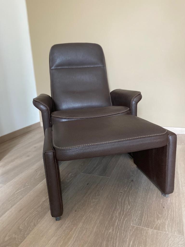 de Sede DS 50 relaxfauteuil met Ottoman, Ophalen, 75 tot 100 cm, Zo goed als nieuw, Tijdloos