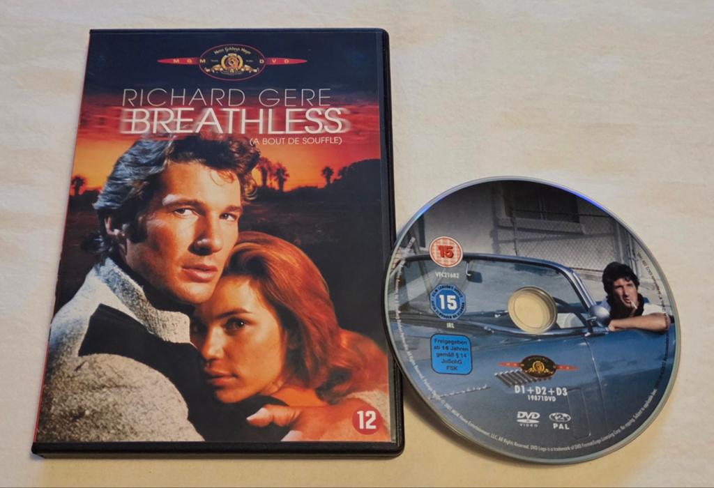 MGM Richard Gere Breathless Dvd Speelfilm, Alle leeftijden, Ophalen of Verzenden, Zo goed als nieuw