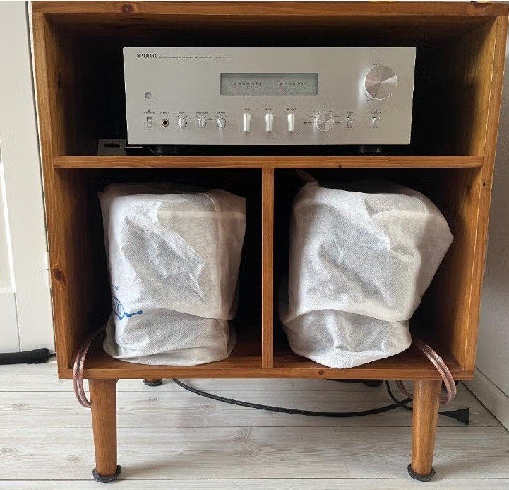 Custom retro Platenspeler tafel - Turntable table, Ophalen, Gebruikt, Retro, Mid Century, 55 tot 75 cm