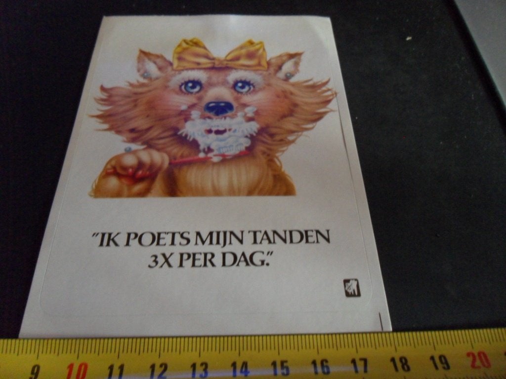 sticker ELMEX Ik poets mijn tanden 3x per dag  KL412, Verzamelen, Ophalen, Zo goed als nieuw