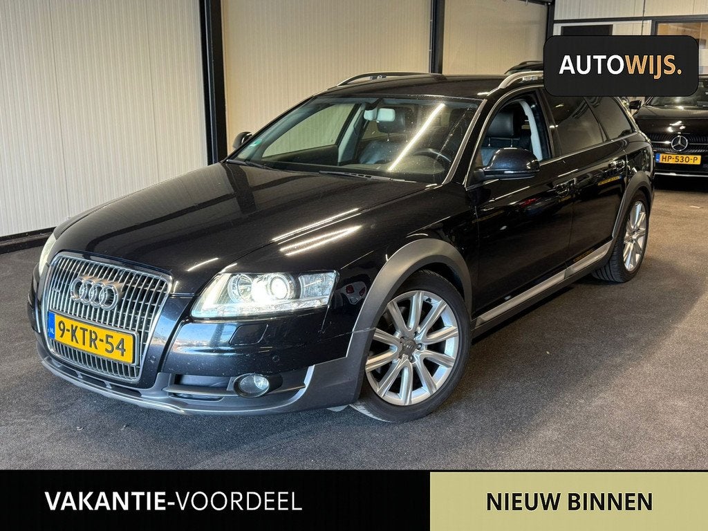 Audi A6 allroad quattro 2.7 TDI Pro Line|LEDER|163PK|NETJES|, Auto's, Audi, Euro 5, Gebruikt, Zwart, 2698 cc